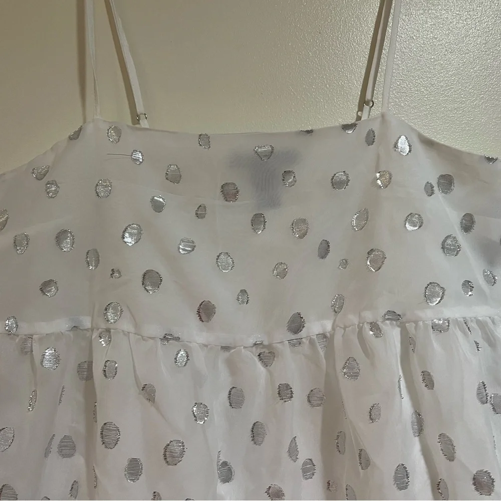 Silver Sparkles and White Game Day Dress - Picture 4 of 7